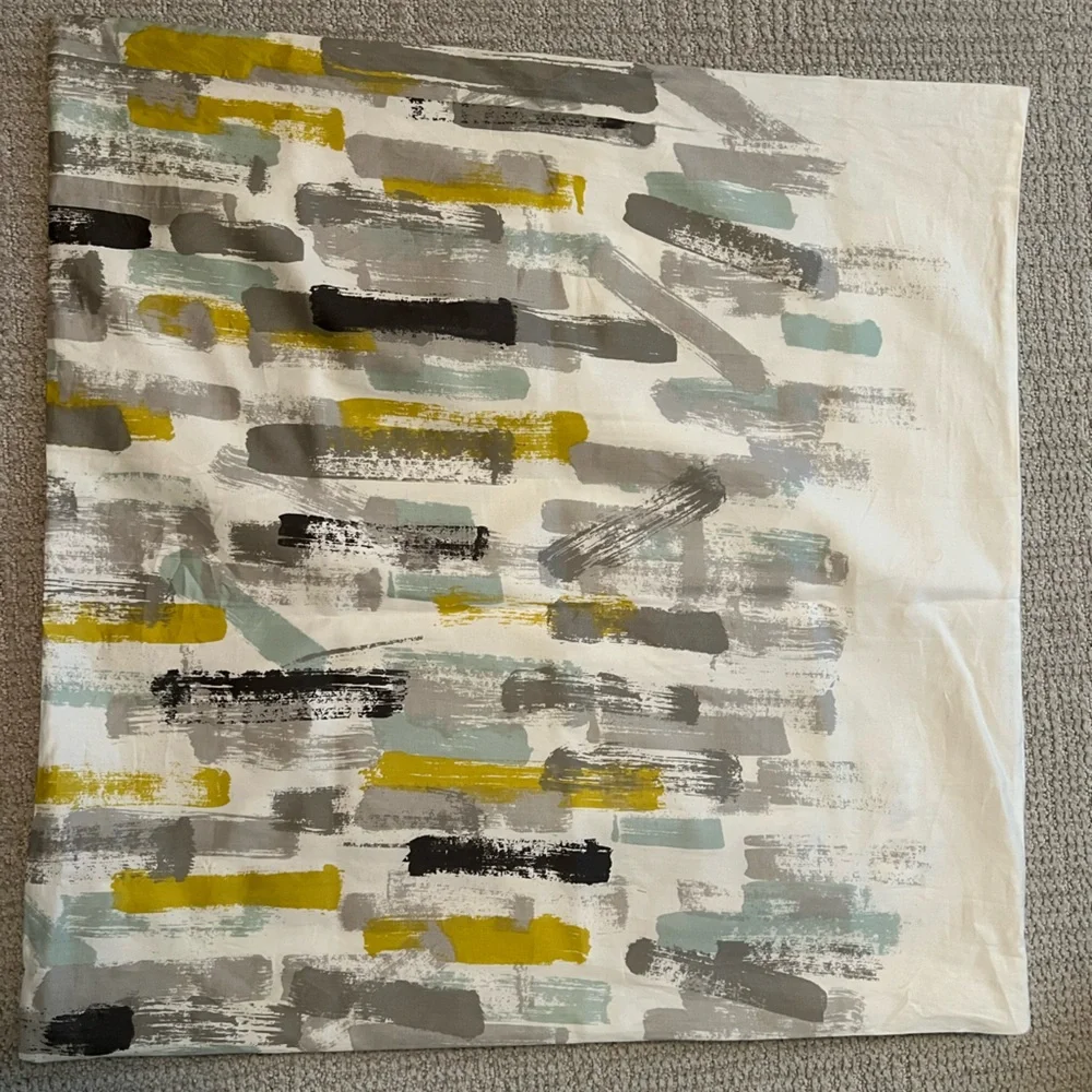 2 West Elm Abstract Patterned Euro Shans
